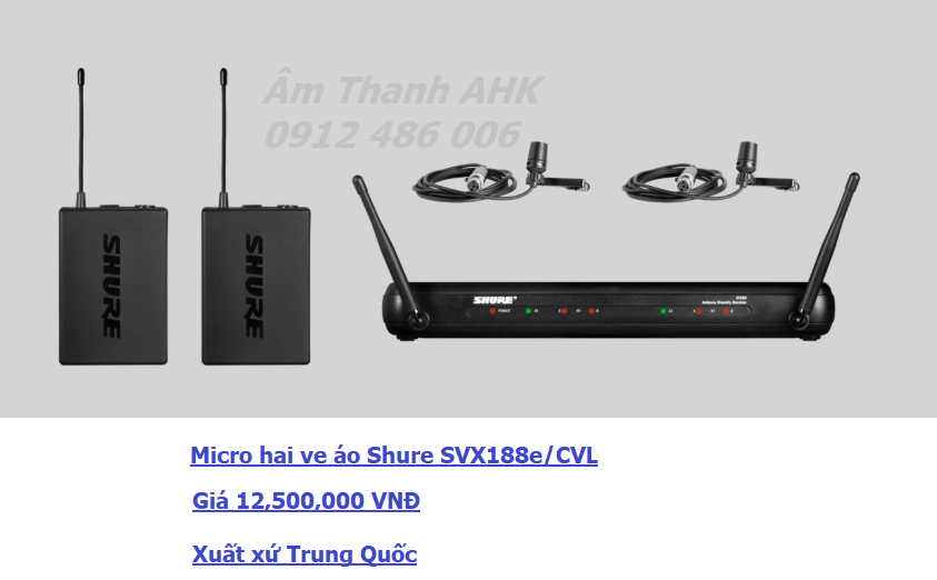 Micro Shure SVX188e-CVL