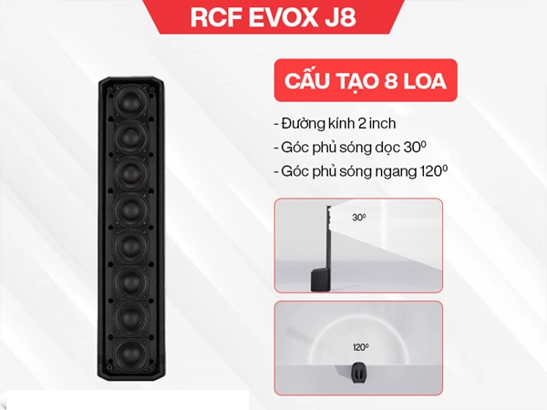 Loa karaoke liền công suất RCF EVOX J8 cao cấp