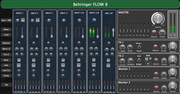 Bàn mixer Behringer Flow 8 âm thanh cao cấp